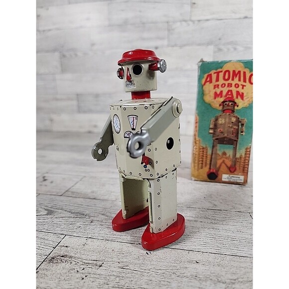 Robot Schylling 1997 Atomic ROBOT MAN W/ Box *For Parts Or Repair* - Picture 2 of 5